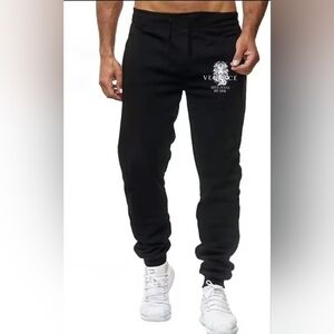 Winter Joggers Black with VERSACE emblem Unisex Size XXXL (Asian size)